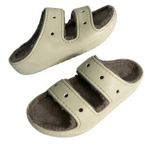 Crocs Classic Cozy Sandal Bone Men's size 8 / Women 10